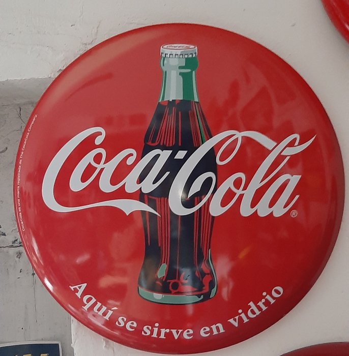 Coca-Cola - Reklameplakat - Glasur, Stål