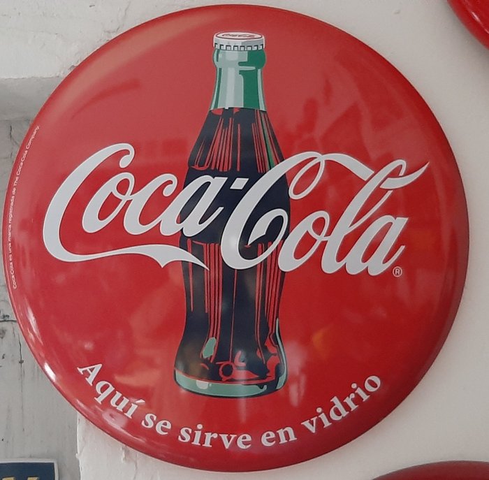 Coca-Cola - Reklameplakat - Glasur, Stål