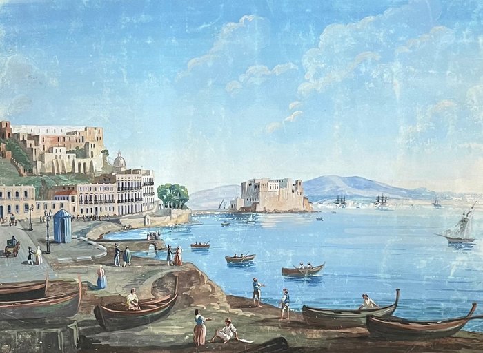 Scuola italiana (XIX-XX) - Napoli Castel dell'Ovo