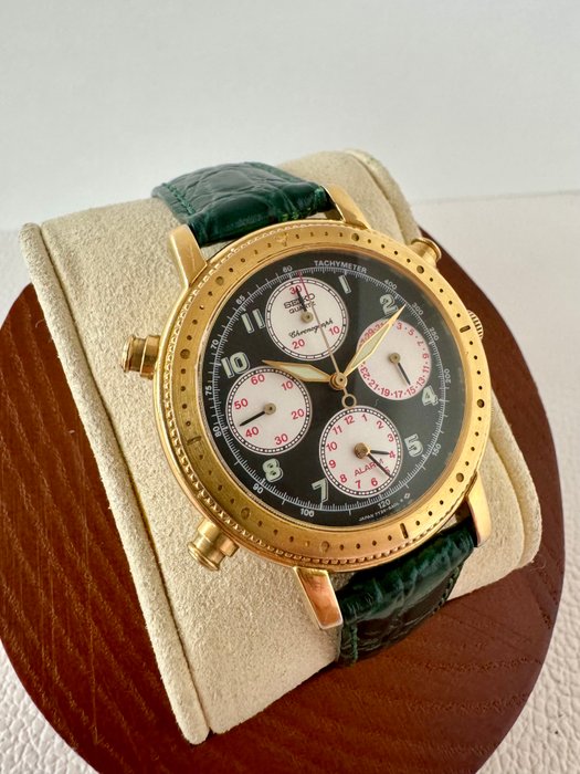 Seiko - Alarm Chronograph - Ingen mindstepris - 7T34 - 8A00 - Mænd - 1990-1999