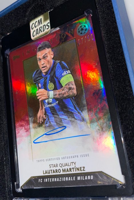 2023/24 Topps Inception UCC Lautaro Martínez Star Quality - Autograph 07/10 - 1 Card - Næsten så god som ny (NM)