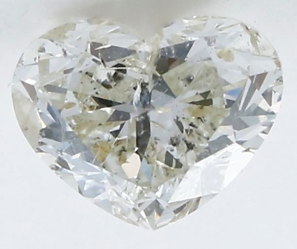 1 pcs Diamant  (Natur)  - 1.45 ct - Hjerte - J - I1 - International Gemological Institute (IGI) - 1,45 ct. Hjerte strålende