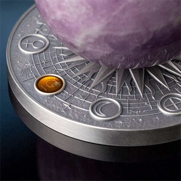 Ghana. 10 Cedis 2024 Mercury - Solar System - Antique finish, 2 Oz (.999)  (Ingen mindstepris)