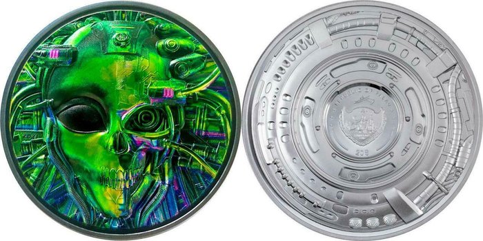 Palau 20 Dollars 2021 Alien Cyborg Revolution 3 Oz (999)