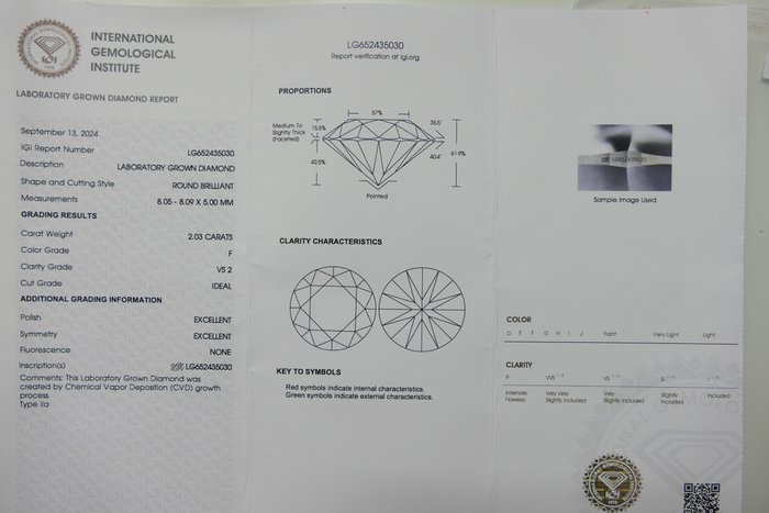 Ingen mindstepris - Øreringe - 18 kraat Gulguld -  4.11ct. tw. Diamant (Laboratoriedyrket)