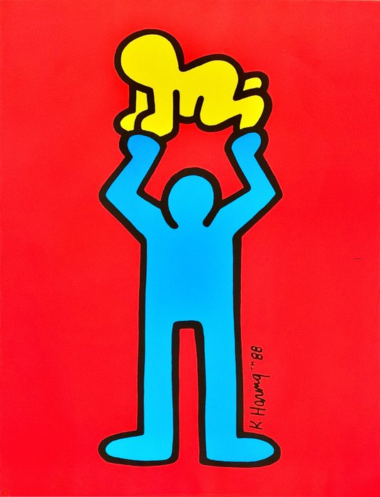 Keith Haring (after) - Man - Radiant Baby - 1990‹erne