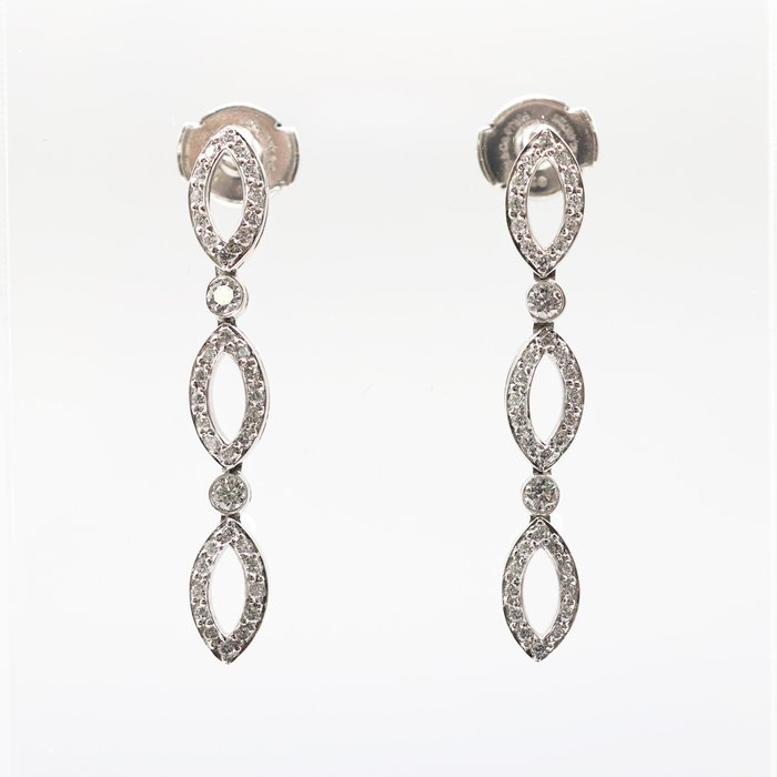 Tiffany  Co. - Øreringe - Swing Diamond Earrings Platin