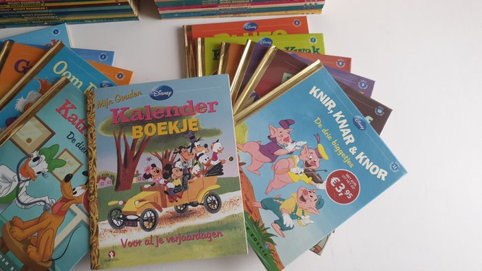 Mickey maandblad + Een Disney gouden boekje Mickey maandblad + jaargang 1976 t/m 1982 + Een gouden Kalender boekje 1 t/m 11 - Diverse - 82 Comic - Første udgave - 1976/2012