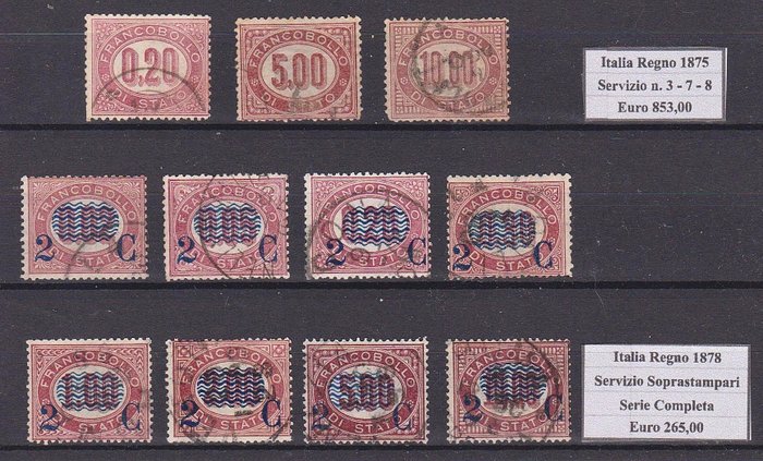 Italien Kongerige 1863/1925 - Udvælgelse af perioden med luftpost, annoncering, tjenester, postpakker, variation mv.