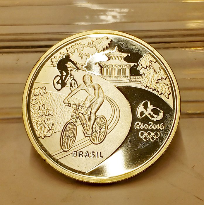 Brasilien 5 Reais Olympiade Radfahren/ Tucano 2016