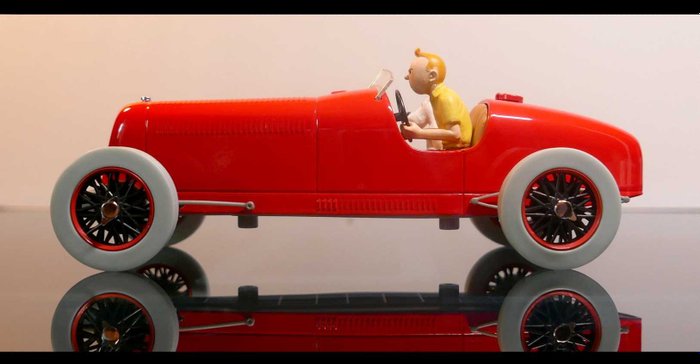 Tintin - 2019 - Voiture 1/24 - Le Bolide Rouge - "Les Cigares du Pharaon"  - NEUF sous blister scellé