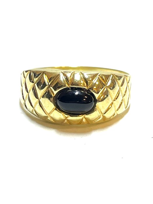 Ingen mindstepris - Ring - 14 karat Gulguld Onyx