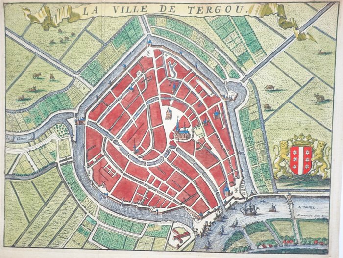 Holland - Gouda; J Harrewijn - La Ville De Ter Gou - 1710