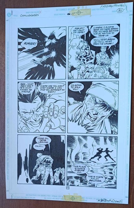 George Freeman / Reinhold, Bill - 1 Original page - Challengers of the Unknown - 1997