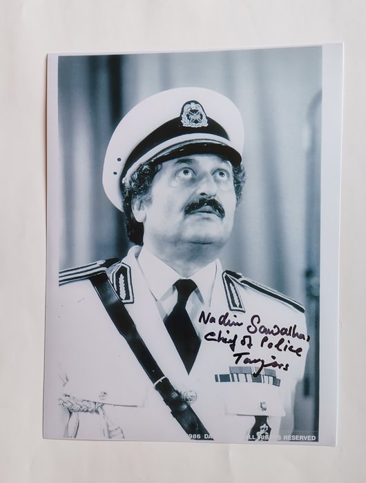 Nadim Sawalha, Tangier Chief of Security in The Living Daylights - Signed 10x8 Photo - Coa