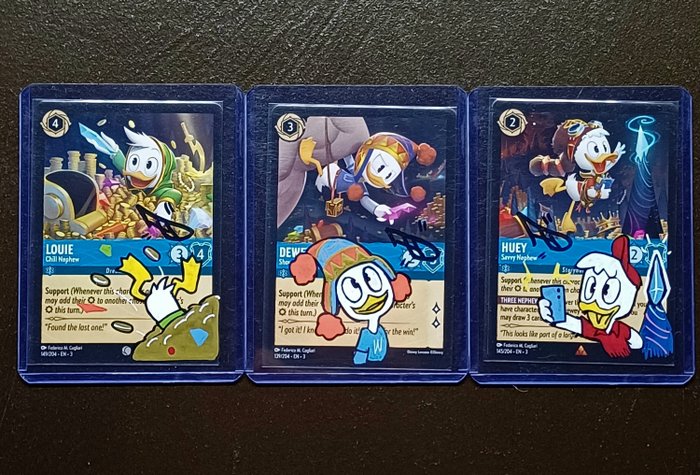 Ravensburger - 3 Card - Lorcana - Huey, Dewey  Louie - Into the inklands