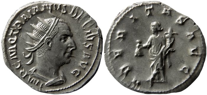 Romarriket. Trajan Decius (AD 249-251). Antoninianus Rome mint. VBERITAS AVG. Very Scarce  (Ingen mindstepris)