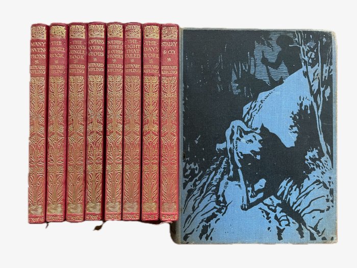 Rudyard Kipling - A collection of 9 Rudyard Kipling Books - 1920-1951