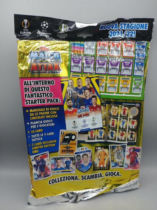 2021/22 Topps Match Attax 200 Sealed packs + 1 starter pack + 3 updates - 1 Mixed collection - Næsten så god som ny (NM)