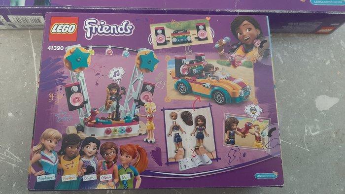 Lego - Friends - 41681  41390 - Boscamper en zeilboot  Andrea's auto en podium - 2020+ - Danmark