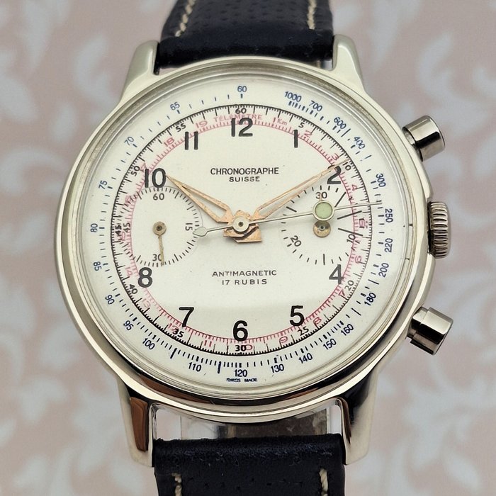 Chronographe Suisse - Cal. Landeron 149 - JUMBO 38.5mm - Ingen mindstepris - Mænd - 1950-1959