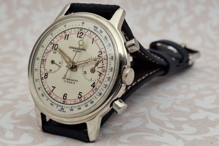 Chronographe Suisse - Cal. Landeron 149 - JUMBO 38.5mm - Ingen mindstepris - Mænd - 1950-1959