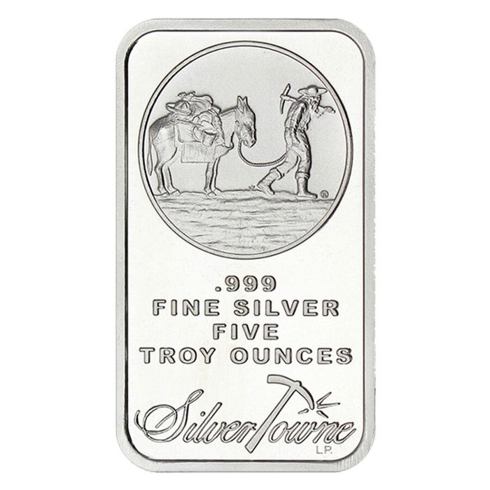 5 Troy Ounce - Sølv 999 - SilverTowne Prospector