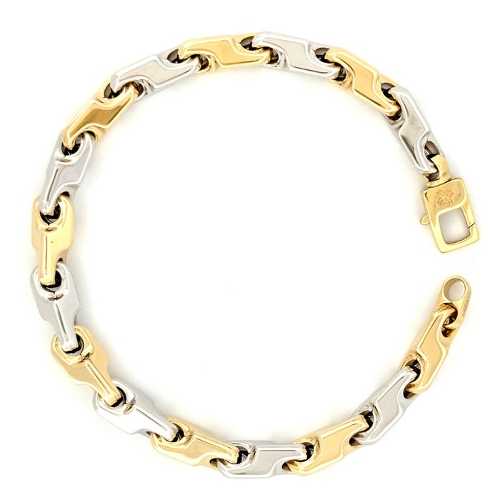 Handmade - Armbånd - King Size - 19.2 g - 18 kraat Gulguld, Hvidguld