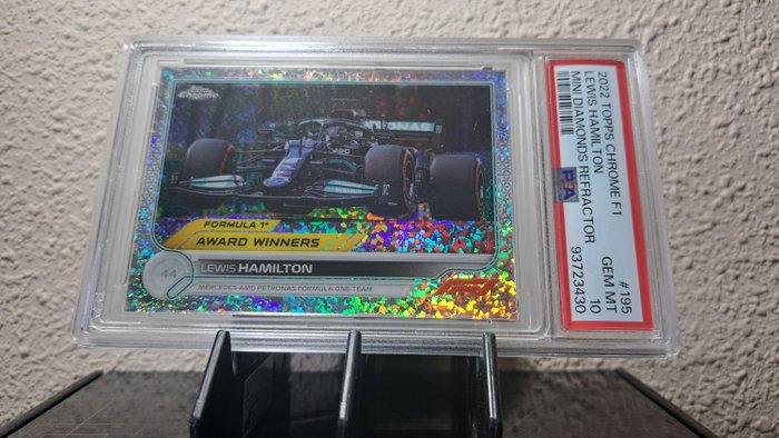 2022 - Topps - Chrome F1 - Lewis Hamilton - #195 Mini Diamonds Refractor /299 - 1 Graded card - PSA 10