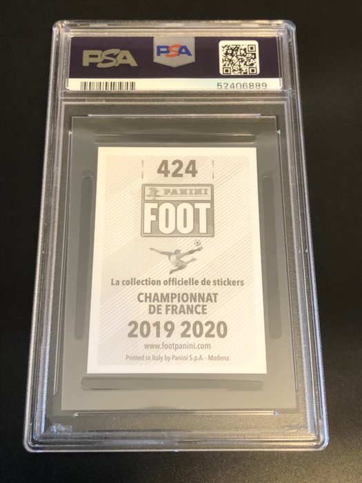 2019 Panini Foot France #424 Eduardo Camavinga - Rookie Sticker - PSA 10