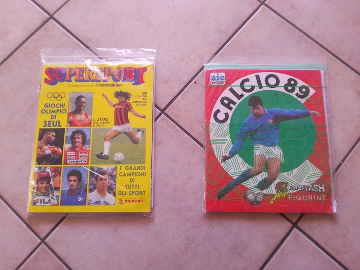 Euroflash + Panini - Calcio 89 / Supersport - 2 Incomplete Album