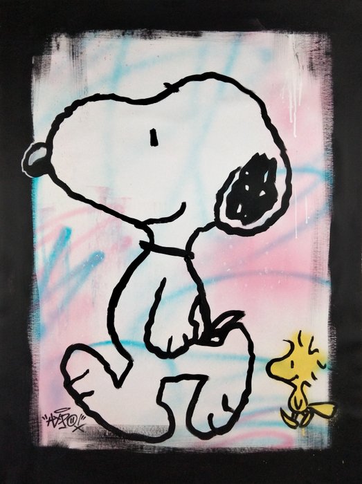 Hipo (1988) - Snoopy  Woodstock - Walking clears your mind (XL Original artwork)