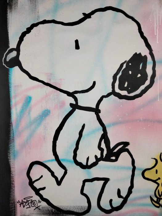 Hipo (1988) - Snoopy  Woodstock - Walking clears your mind (XL Original artwork)