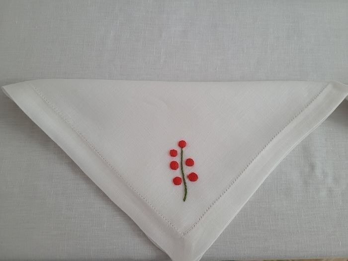 Christmas tablecloth hand embroidered - Dug  - 270 cm - 175 cm