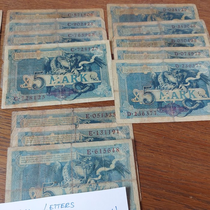 Tyskland. - 315 Banknoten - alle mit Besonderheiten (Propaganda, Fehldruck, Subtypen etc) - various dates  (Ingen mindstepris)