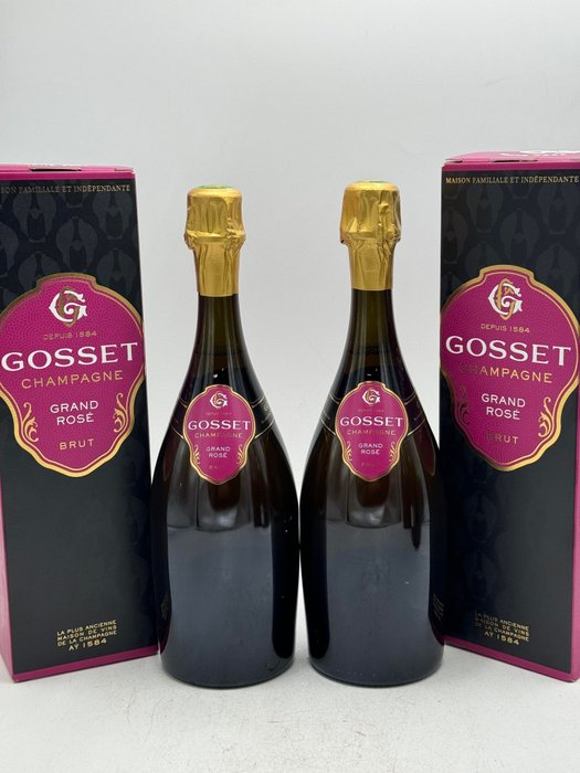 Gosset, Grand Rosé - Champagne Brut - 2 Flasker (0,75 L)