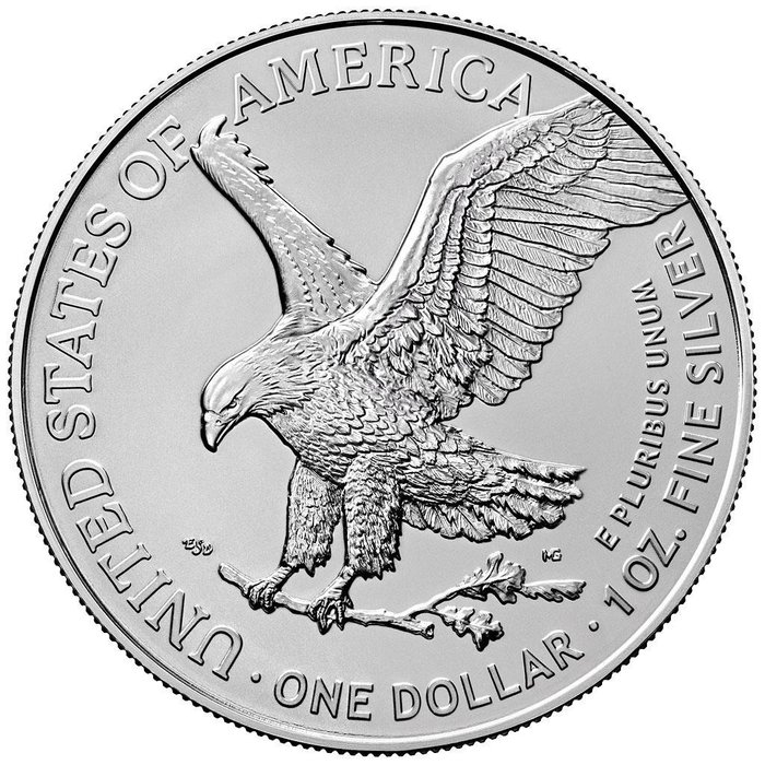 Förenta staterna. 1 Dollar 2023 American Eagle - Erfindungen (4.) - Grammophon, 1 Oz (.999) mit COA  (Ingen mindstepris)