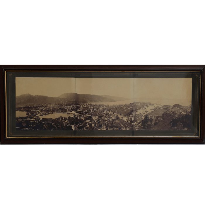 Knud Knudsen (1832-1915) - Panoramic photograph from Bergen, Norway