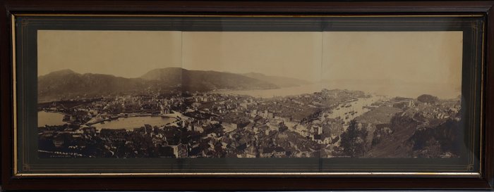 Knud Knudsen (1832-1915) - Panoramic photograph from Bergen, Norway