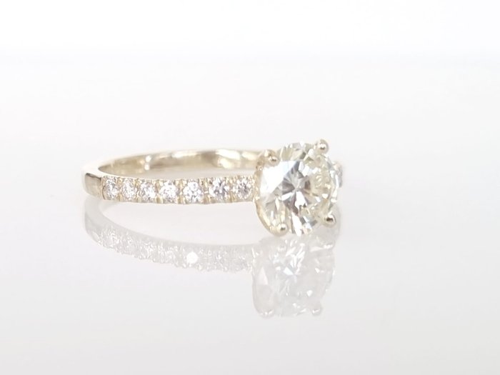 Forlovelsesring - 14 karat Gulguld -  0.90ct. tw. Diamant (Natur)