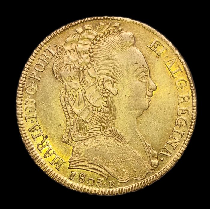 Brasilien (Kolonial), Portugal. D. Maria I (1786-1799). Peça (6.400 Reis) 1803 R - Rio de Janeiro - Escassa