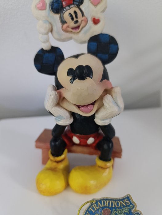 Enesco/Disney - Jim Shore - Figur - Mickey Mouse - 6001281 Thinking Of You in OVP Disney Traditions - Harpiks