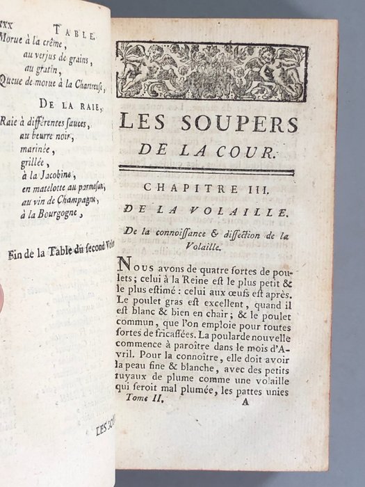 Joseph Menon - Les soupers de la cour, ou l'art de travailler toutes sortes d'alimens pour servir les meilleures - 1778