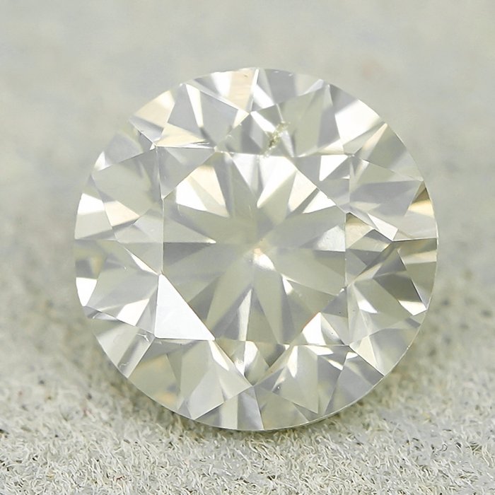 1 pcs Diamant  (Naturfarvet)  - 0.51 ct - Fancy light Gullig Grå - SI2 - Gem Report Antwerp (GRA)