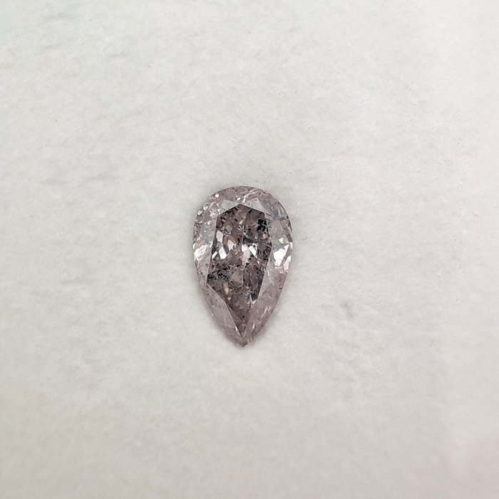 1 pcs Diamant  (Naturfarvet)  - 0.70 ct - Pære - Fancy Brunlig Lyserød - Ikke specificeret i laboratorierapporten - Gemological Institute of America (GIA)