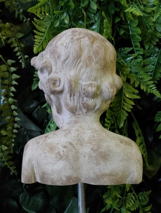 Skulptur, Busto di un cherubino - 36 cm - Cementsten