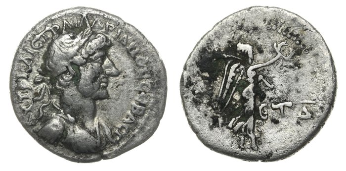 Cappadocia Caesarea Romerriget (Provinsielt) Hadrian (117-138) Hemidrachm (Nike) Caesarea-Eusebeia Dated RY 4 = 119/20 AD / Sydenham Caesarea 255  (Ingen mindstepris)