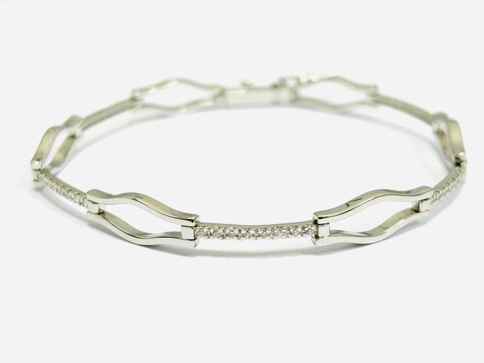 Armbånd - 18 kraat Hvidguld -  0.85ct. tw. Diamant (Natur)  - Fremstillet i Italien