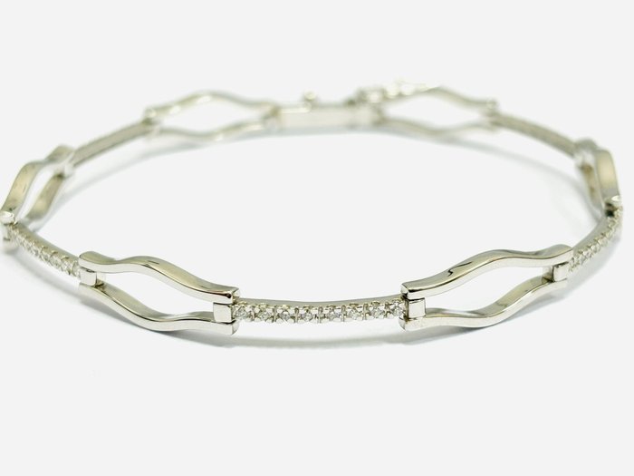 Armbånd - 18 kraat Hvidguld -  0.85ct. tw. Diamant (Natur)  - Fremstillet i Italien