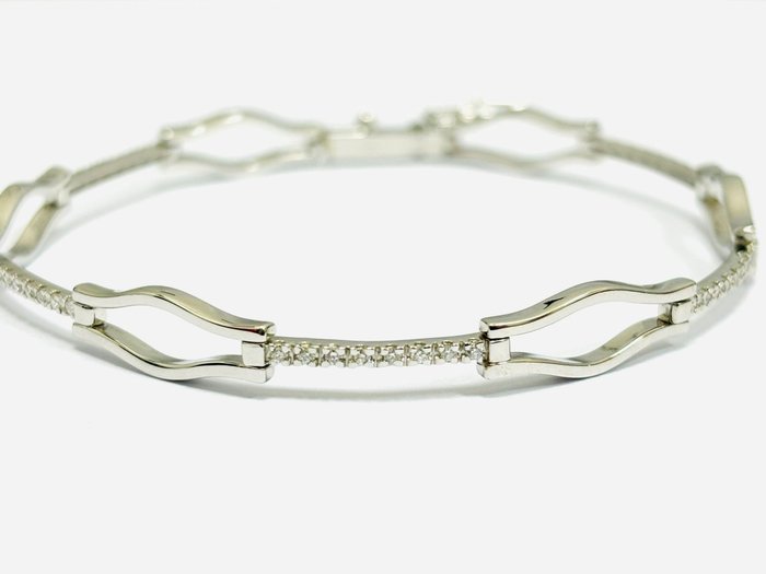 Armbånd - 18 kraat Hvidguld -  0.85ct. tw. Diamant (Natur)  - Fremstillet i Italien